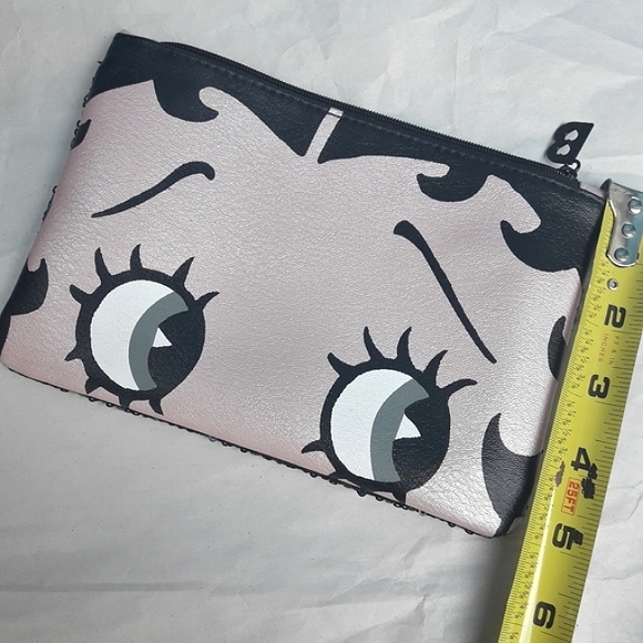 Betty Boop Travel Bag Makeup Bag Small Pouch Zipper Bag Sequins NEW in box - Picture 6 of 14